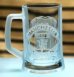 Пивний келих 660 мл Манчестер Юнайтед FC Manchester з гравіюванням подарунок для фаната  футбольний кухоль Роналдо