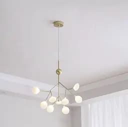 Подвесной светильник, имитирующий веточку в золотом корпусе Ст. H 686/9P GD Line F