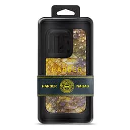 Кожаный чехол для Apple iPhone 14 Pro, Harder Nagas, желтый, термополиуретан ТПУ + экокожа с имитацией кожи Наги, панель, защита корпуса, противоударный, микрофибра, рамка вокруг камеры, защита всего корпуса, (ARM76751) - мініатюра 3