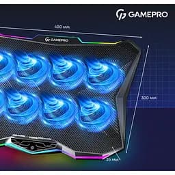 Охолоджувальна підставка для ноутбука до 17,3 дюйма GamePro GPCP-680 8xfans - мініатюра 9