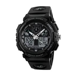 Мужские водонепроницаемые наручные часы Skmei 1270 Черный