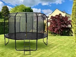 Батут садовий SkyFlyer Black зі сходами 12 футов 366 см (TR0035) - мініатюра 13