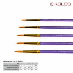 Набір пензлів Kolos 7012 - мініатюра 2