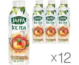 Jaffa Ice tea, Упаковка 12 шт. х 0,5 л, Чай чорний холодний зі смаком персика, зі стевією