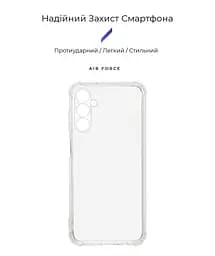 Прозрачный чехол для Samsung Galaxy M14 5G (M146) с защитой камеры и усиленными бортами, тонкий, силиконовый, бесцветный, ударопрочный, противоударный бампер с закрытой камерой, ArmorStandart (ARM66678) - мініатюра 2
