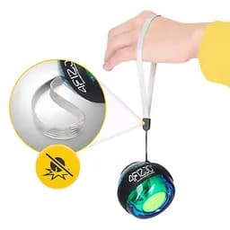 Тренажер для кисті та зап'ятстя 4Fizjo Power Ball гіроскопічний Blue/Yellow (P-5905973402224) - мініатюра 3