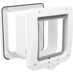 Двері Trixie для котів чотиристоронні з тунелем пластикові 20x22 см білі (44231)