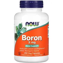 Бор Now Foods 3 мг 250 вегетарианских капсул