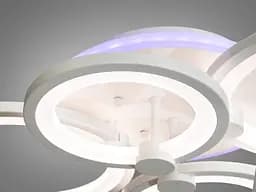 Люстра стельова LED Diasha 8022/4WH, 100W, 3200K-6000K, акрил, сучасний стиль, з диммером, кольорова підсвітка - мініатюра 3