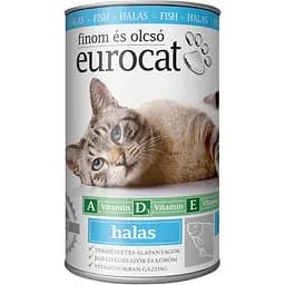 Корм вологий EuroCat Fish для котів шматочки в желе з рибою 415 г