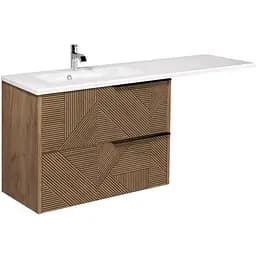 Тумба Мойдодир Cubic 80-A Adam 140 L підвісна з крилом над пральною машиною