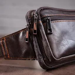 Сумка на пояс 14727 Vintage коричнева - мініатюра 6