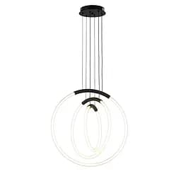 Люстра стельова LED Levistella 7812022 (300+400+500) BK, 30W, чорний, сучасний стиль, діаметр 300+400+500 мм - мініатюра 2