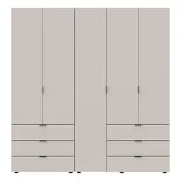 Шафа для одягу Doros Гелар комплект Кашемір 2+3 ДСП 193.7х49.5х203.4 (80737638)