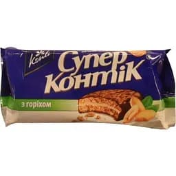 Печиво Konti Супер-Контик з горіхом в глазурі 100 г (128129)