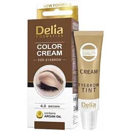 Крем-краска для бровей Delia Cosmetics оттенок 4.0 коричневая 15 мл