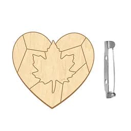 Заготовка броши для раскрашивания "Сердце осени" Fabrika Decoru FDZB-097