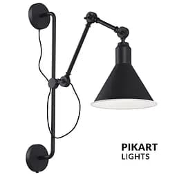Настінне бра Buco long PikArt арт. 5273 чорний/білий