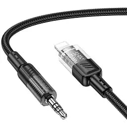 Аудiокабель Hoco UPA27 Spirit transparent digital audio conversion cable iP чорний