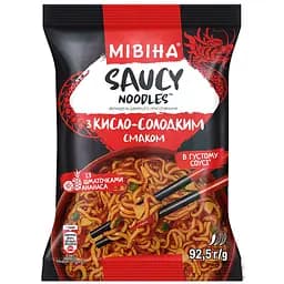 Вермишель быстрого приготовления Мивина Saucy Noodle с кисло-сладким вкусом 92.5 г