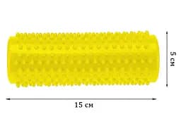 Масажний циліндр EasyFit Spindle із шипами жовтий (EF-1070-Y) - мініатюра 2