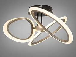 Стельова світлодіодна люстра WG5144-3 шампань три кільця 45 Вт з пультом CCT 3200