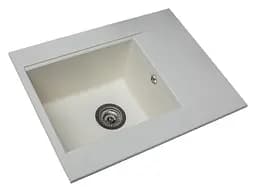 Кухонна мийка гранітна Miraggio Bodrum 650 white 649x500x220 00206702, Білий - мініатюра 2