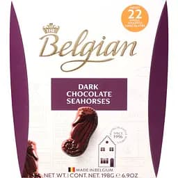 Цукерки The Belgian Seahorses шоколадні з шоколадним кремом 198 г