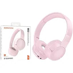 Накладные Stereo наушники Borofone BO32, беспроводные, до 5 часов работы, Bluetooth 5.0, розовые