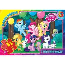 Пазл детский "My little Pony" G-Toys MLP007, 35 элементов