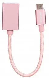 Кабель Miniso OTG Cable For Android 0.15m 2.1A Rose Gold (0500020221)