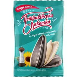 Семена подсолнечника Петриківська Лакомка полосатое жареное соленое 65 г