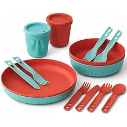 Набір посуду Sea to Summit Passage Dinnerware Set, 2P, 14 Piece Зелений-Помаранчевий