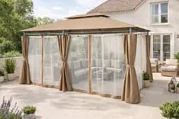 Павільйон садовий Garden Line Totem beige з москітною сіткою