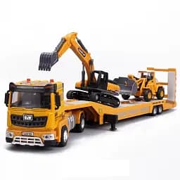 Екскаватор і контейнерний напівпричіп 1:40 Scale Alloy Construction Truck Set
