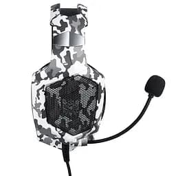 Дротова ігрова гарнітура Onikuma Gaming with LED K8, USB, 3.5mm, 2.2m, Camouflage-White - мініатюра 3