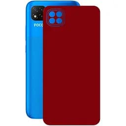 Защитная пленка StatusSKIN для Xiaomi Poco C3 Корпус Винил Металлик красный