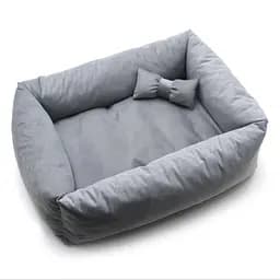 Лежак для собак та котів Zoo-hunt Бліць прямокутний сірий №3 60х85х23 см
