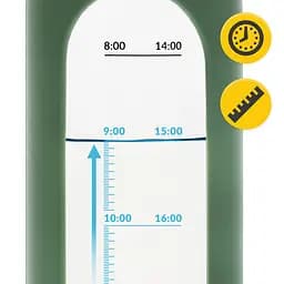 Пляшка для води 4FIZJO спортивна 1000 мл скляна Olive (P-5905973403900) - мініатюра 5