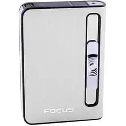 Портсигар для 10 сигарет с зажигалкой FOCUS №HL-149 Grey (11208)