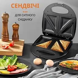 Мультипекар (Бутербродниця-Вафельниця-Кексниця) Sokany SK902B - мініатюра 7