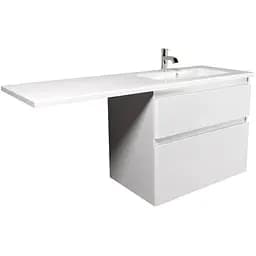 Тумба Мойдодир Палермо 80-U Adam 140 R Білий підвісна з крилом над пральною машиною Білий