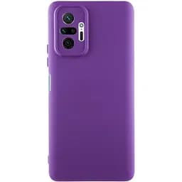 Чохол TPU Getman Liquid Silk Full Camera для Xiaomi Redmi Note 10 Pro / 10 Pro Max Фіолетовий / Purple