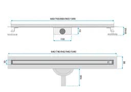 Трап для душу Rea Neox 90 Slim Pro black REA-G2711 - мініатюра 6