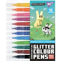 Набір фломастерів Yes Minecraft Spring глітерний 12 шт. (650587)