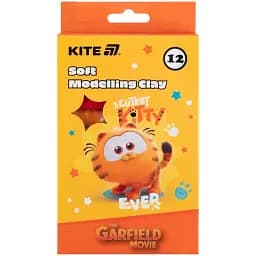 Пластилін восковий Kite Garfield THEATRICAL 2024 GF25-086 12 кольорів Різнокольоровий