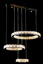 Світлодіодна люстра Splendid Ray L51007/50+35+20L/3 LED з кришталем, хром, 100 Вт, з пультом і димером - мініатюра 3
