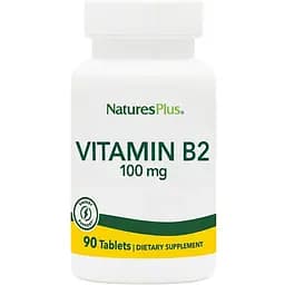 Вітаміни та мінерали Natures Plus Vitamin B2 100 mg, 90 таблеток