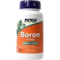 Витамины и минералы NOW Boron 3 mg, 100 капсул