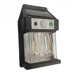 Вуличний накладний світильник Solar wall lamp YX-777-2W Ліхтар на сонячних батареях з датчиком руху Black - мініатюра 3